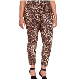 Eloquii animal print kady slim fit pants